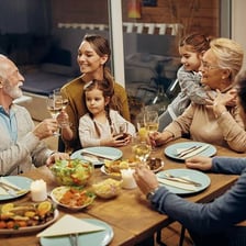 A group of relatives gathered together