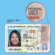 A driver license card representing a DMV-issued document.