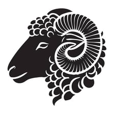 A ram representing the zodiac sign Aries