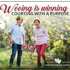 A person making a romantic gesture while courting someone