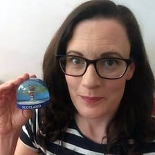 A person retaining possession of a small object
