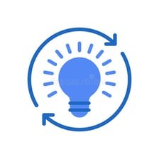 A simple solution represented by a lightbulb idea.