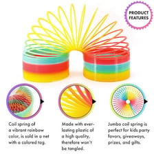 A Slinky toy displayed as a coiled metal spring.