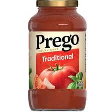 A jar of Prego pasta sauce