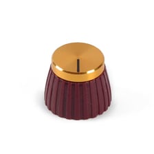 A guitar amplifier with a volume control knob