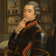 Portrait-style depiction of a notorious libertine gentleman