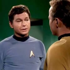 Dr. Leonard McCoy from Star Trek, portrayed by DeForest Kelley.