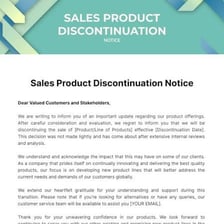 A product display marked as discontinued