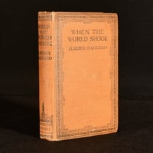 A vintage edition of H. Rider Haggard’s novel When the World’s Shook.