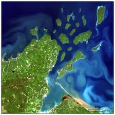An aerial or map view of Lake Superior