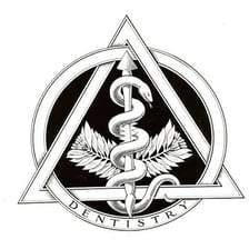 The American Dental Association name or logo in a dental setting