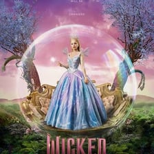 Ariana Grande pictured in promotional imagery for Wicked.