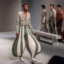 A design displayed as being made in the style of another design