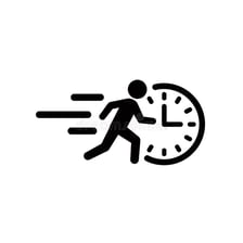 A person makes a decision while watching a countdown clock.