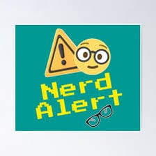 A playful illustration of a person wearing glasses beside an alert symbol.