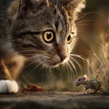 Tabby cats with striped and mottled coats