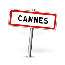 A street scene in Cannes, France
