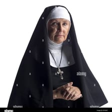 A Catholic nun wearing a religious habit
