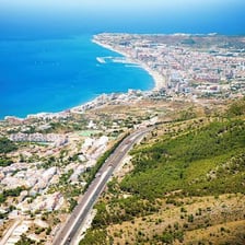 A sunny coastal view of Spain’s Costa del Sol