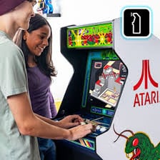 A classic Atari arcade game cabinet.