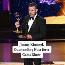 Jimmy Kimmel onstage hosting the Emmy Awards