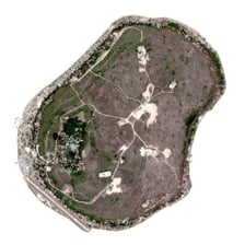 Aerial view of the island nation of Nauru