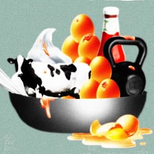 A bowl of unattractive, watery food