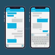 A smartphone displaying a private text-message conversation.