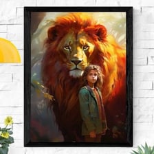 An artistic depiction of Aslan, the lion from Narnia
