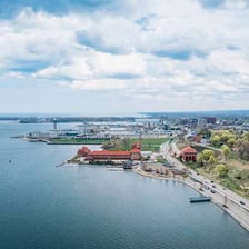 The harbor and waterfront of Erie, Pennsylvania