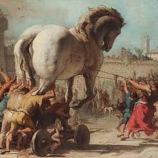 Ancient manuscript or artwork associated with Homer’s Iliad