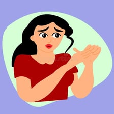 An illustration of a person troubled by a persistent worry