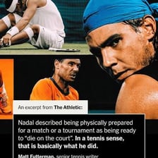 An athlete clearly outplaying an opponent in competition