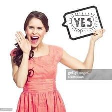 Person making an affirmative gesture