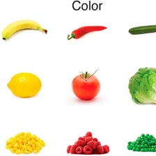 One differently colored object among otherwise identical objects