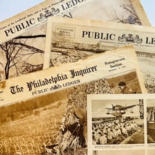 A vintage newspaper page from an illustrated photo section.