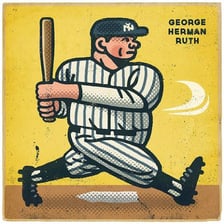 Babe Ruth in a baseball uniform