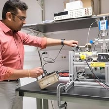 A technology research display associated with a DARPA project.