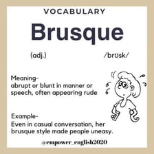 An illustration of a brief, brusque conversation