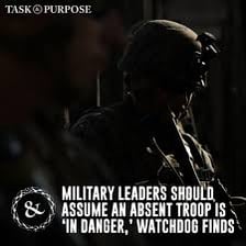 A military setting suggesting a soldier absent from assigned duty.