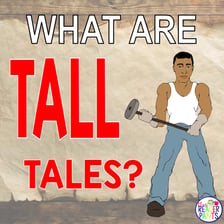 An illustration of a person telling an exaggerated story.