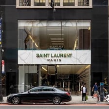 Yves Saint Laurent fashion branding and garments