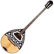 A Greek bouzouki, a long-necked plucked string instrument.