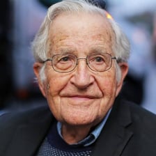 Portrait of linguist and philosopher Noam Chomsky