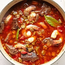 Fresh okra pods used as a gumbo ingredient
