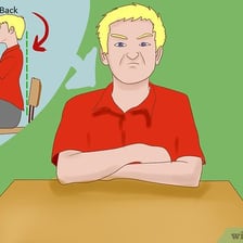 An angry person gives someone a hostile stare.