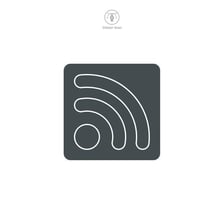 A website interface displaying an RSS feed symbol