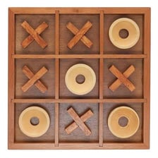 A tic-tac-toe board with Xs and Os.