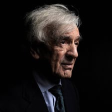 A portrait of author and Holocaust survivor Elie Wiesel.