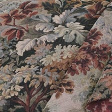 A close-up of patterned upholstery fabric.